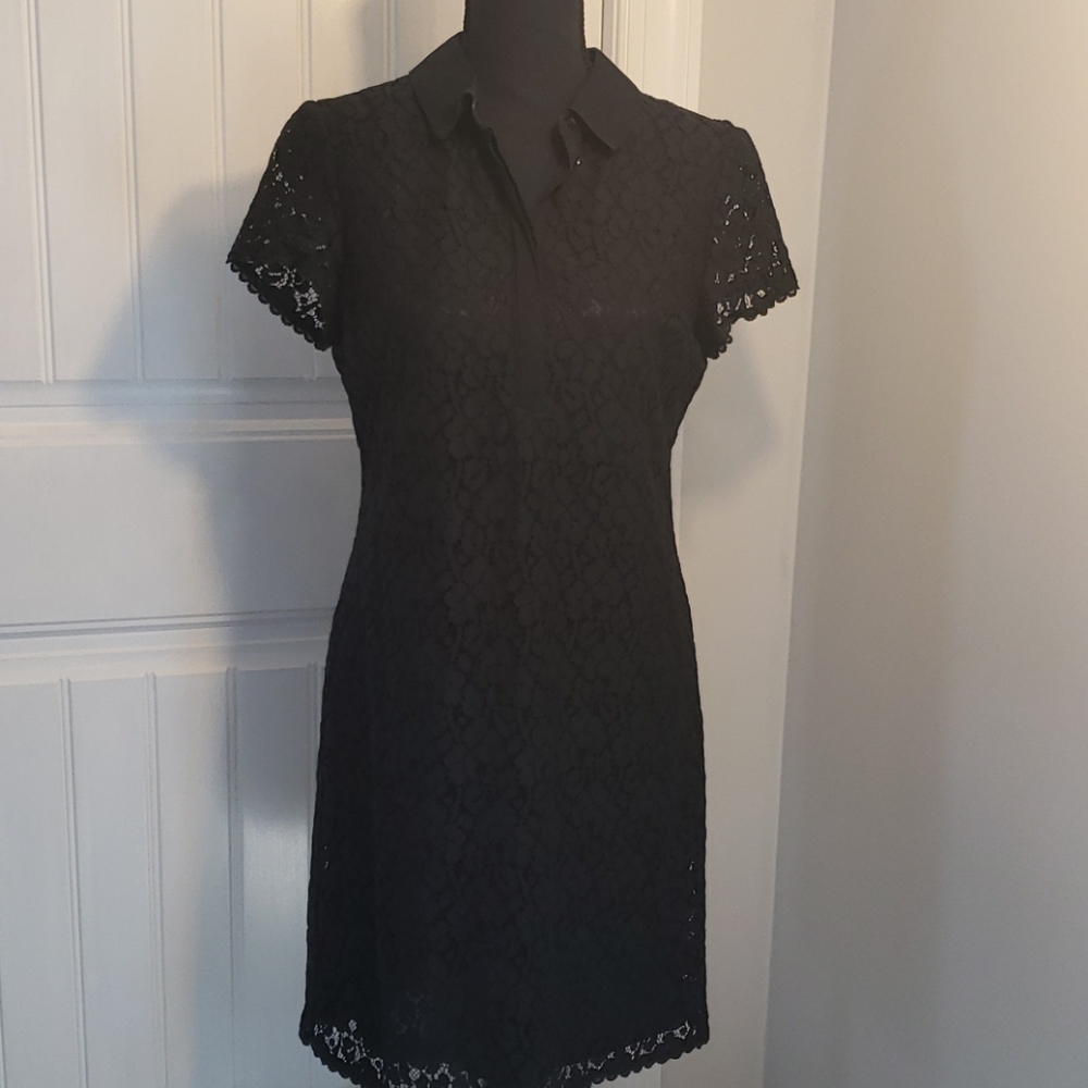 👗 Black Lace A-line Dress